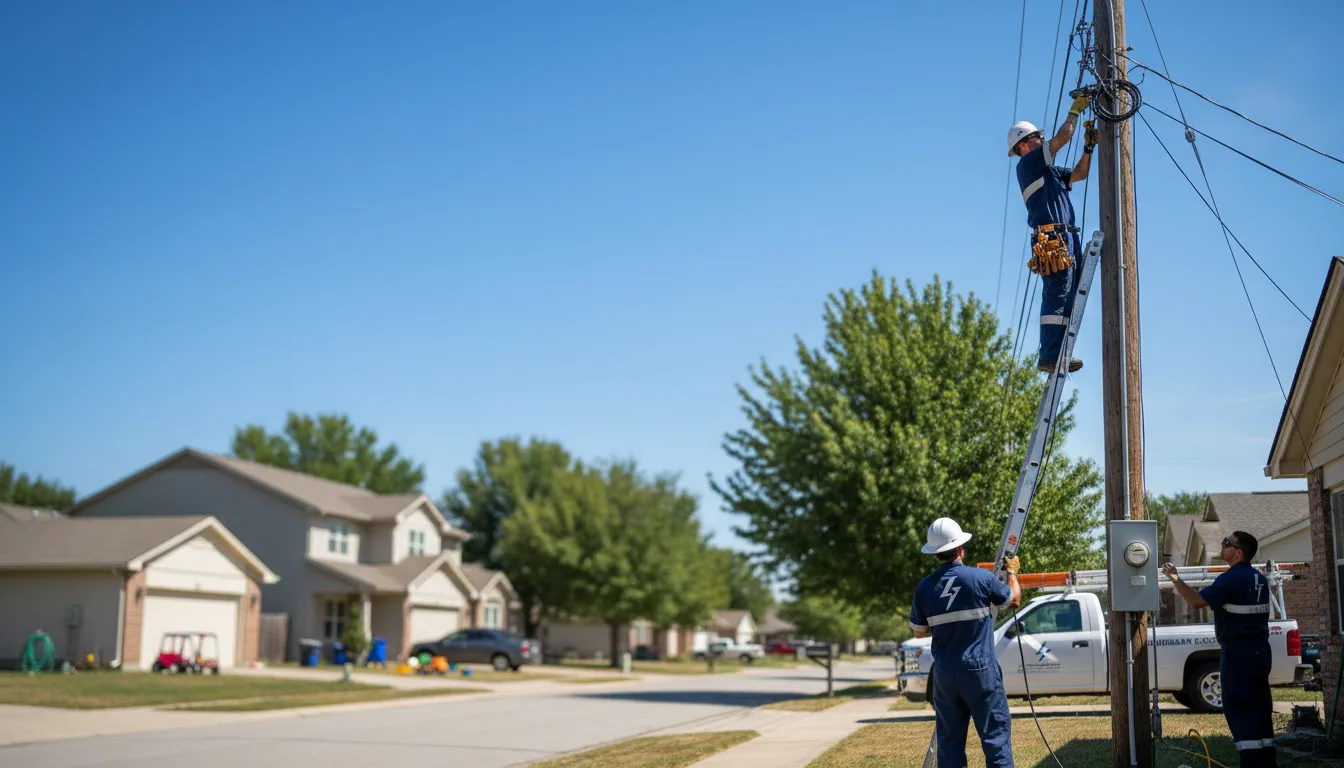 Residential electrician providing installation services in Byars, OK
